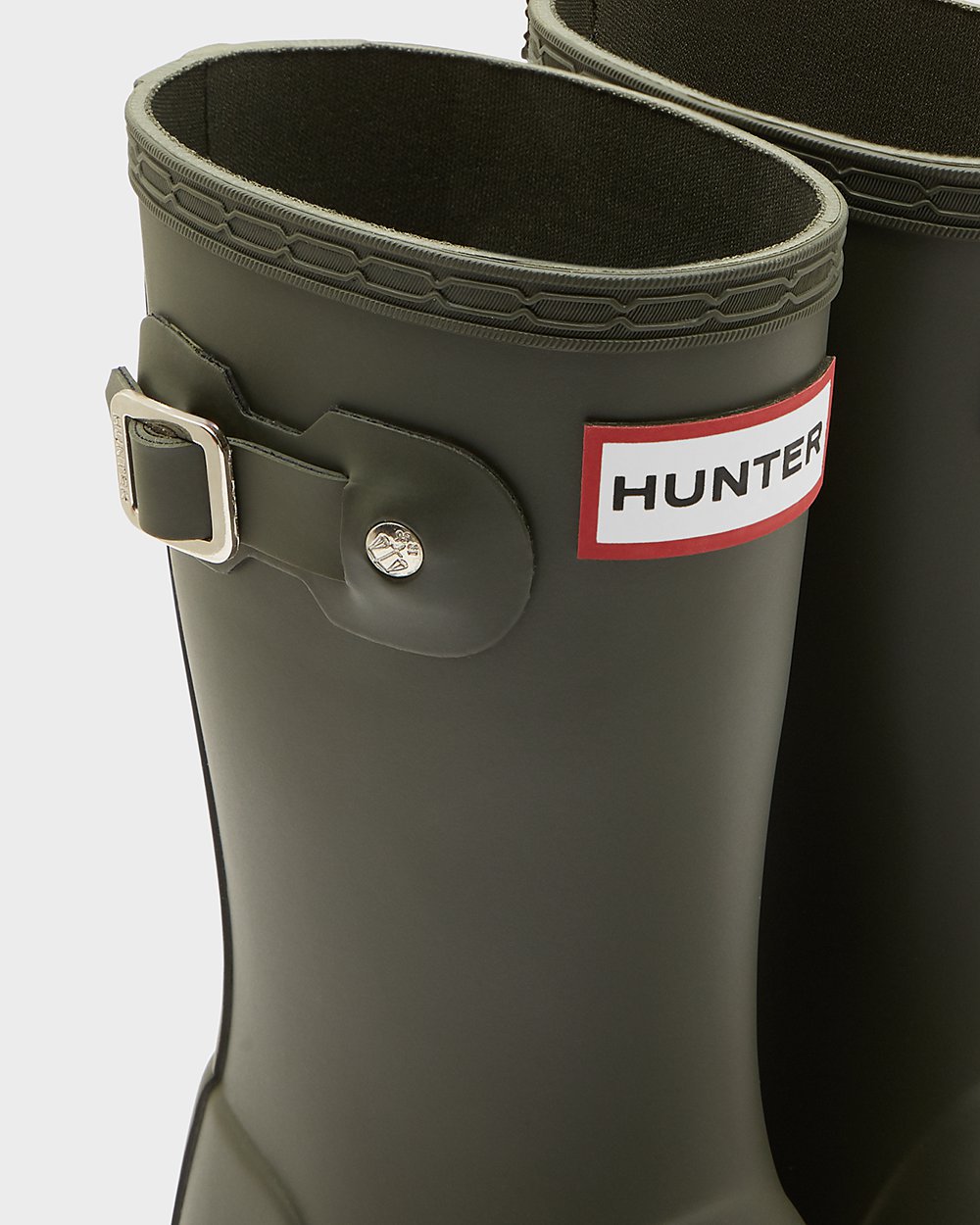 Kids Hunter Rain Boots Dark Olive - Original Little - 0189463-ZM